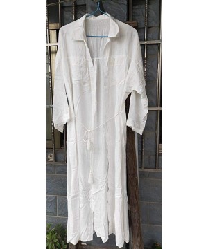 Women's Long Kimono Jacket Cardigan Beach Maxi Dress Bathing Suit Bikini Swimsuit Cover Up Swimwear - White G - CK18H22TXUT $...