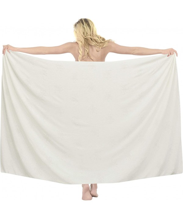 Women's Plus Size Bathing Suit Cover Up Beach Sarong Wrap Full Long A - Cream_b434 - C81806524NE $17.47-Cover-Ups