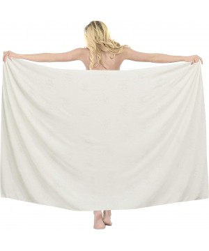 Women's Plus Size Bathing Suit Cover Up Beach Sarong Wrap Full Long A - Cream_b434 - C81806524NE $17.47-Cover-Ups