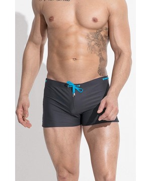 Men's Swim Briefs Boxer Trunks Quick Dry Low Rise Wide Waistband Swimwear Tight Shorts - Black - CH18SYTL8SM $13.71-Board Shorts