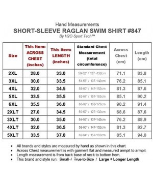 Big & Tall Men's Short Sleeve Raglan Swim Shirt UPF 50+ Loose Fit - Charcoal - C418QL7DGM0 $39.93-Rash Guards