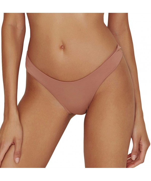 Women's Seamless Cheeky Hi Leg Bikini Bottom - Rose Dawn - C218CY0IXSN $22.74-Tankinis