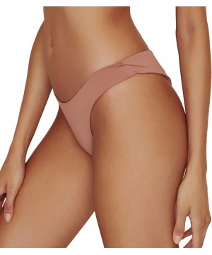 Women's Seamless Cheeky Hi Leg Bikini Bottom - Rose Dawn - C218CY0IXSN $22.74-Tankinis