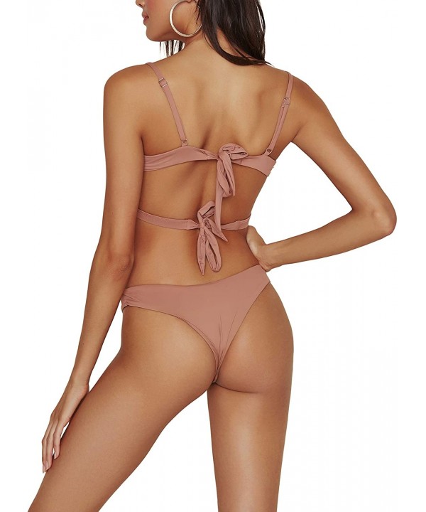 Women's Seamless Cheeky Hi Leg Bikini Bottom - Rose Dawn - C218CY0IXSN $22.74-Tankinis