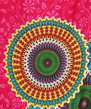 Mandala Sarong Wraps from Bali Beach Cover Up - Flower Fuschia Circles - C012OE1DT2K $11.35-Cover-Ups