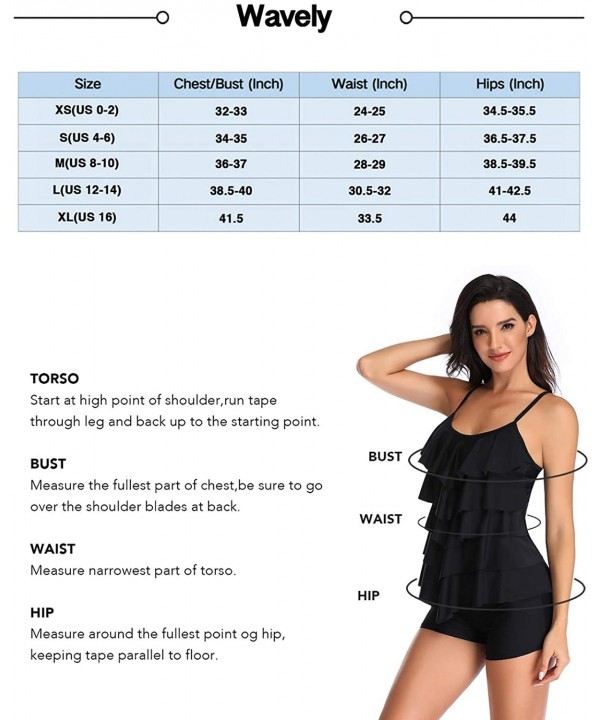 Women Bikini Set High Waist Two Piece Tie Knot Cutout Swimsuit Push Up Bathing Suits Bandage Bottom for Junior A black - C818...