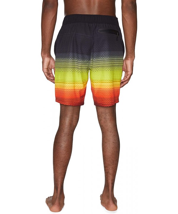 Men's 9" Ombre Stripe Hybrid Board Short - Yellow - CA193O63X0X $23.64-Board Shorts