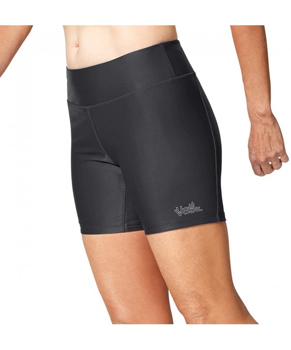 UPF 50+ Women's Active Swim Shorts - Charcoal - CT18C7UZX4G $50.48-Bottoms