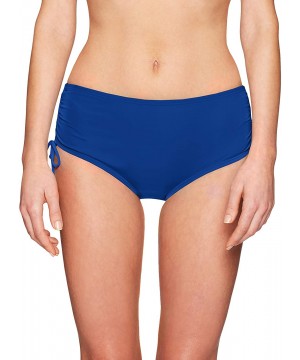 Women's High Waist Side Tie Hipster Bikini Swimsuit Bottom - Cobalt//Solid - C718I3KOM6X $22.08-Tankinis