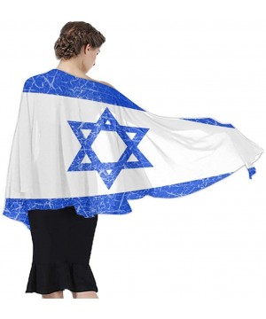 Women Chiffon Scarf Summer Beach Wrap Skirt Swimwear Bikini Cover-up - Vintage Retro Israel Flag - CP190HIQ4AO $19.08-Cover-Ups