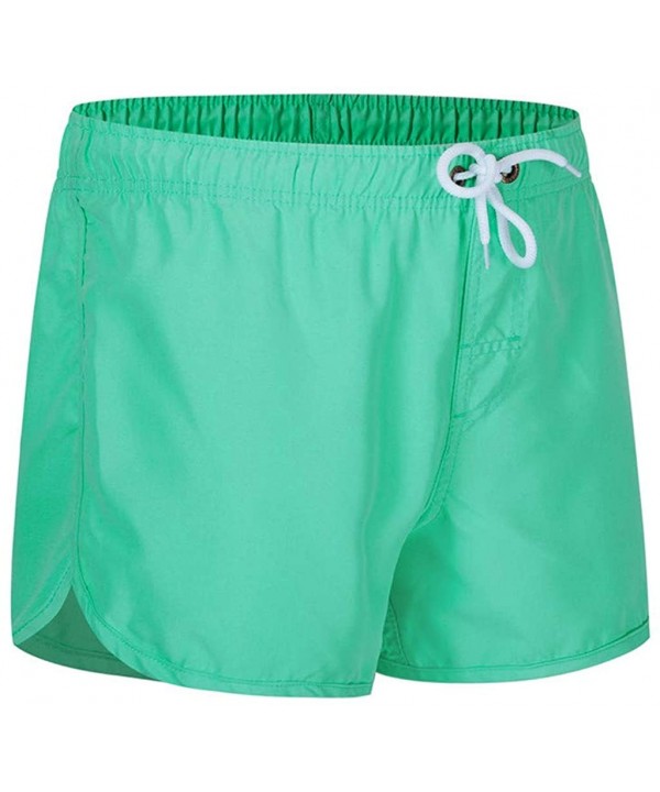 Men's Beach Board Shorts Swimwear Swimsuits Swim Surfing Boxer Trunks Trousers and Beach Surfing Shorts - Mint Green - C618W3...