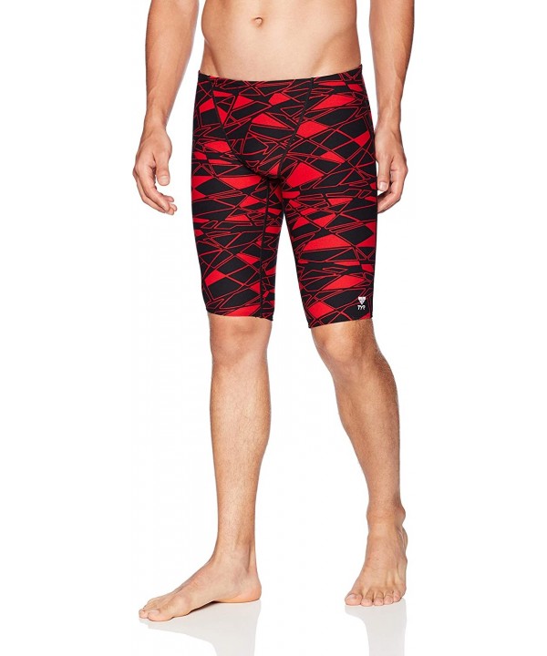 Men's Mantova Jammer Swimsuit - Red - CG18CUUA50N $38.27-Racing