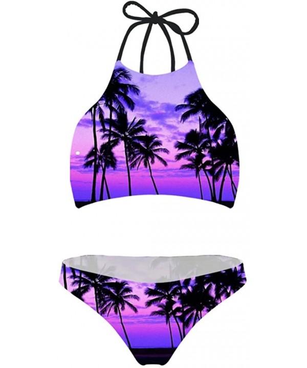 Sexy Scrunch Butt Bikini Two Piece Cheeky Bottom Weed Pot Leaf Marijuana - Color9 - CS196WXWIZ0 $15.01-Sets