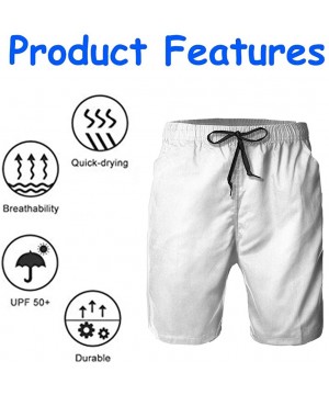 Men Fashion Swim Trunks Quick Dry Bathing Suits Board Shorts with Pocket - Flamingos in Blue - CQ199MKN9ZS $21.44-Board Shorts