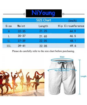 Men Fashion Swim Trunks Quick Dry Bathing Suits Board Shorts with Pocket - Flamingos in Blue - CQ199MKN9ZS $21.44-Board Shorts