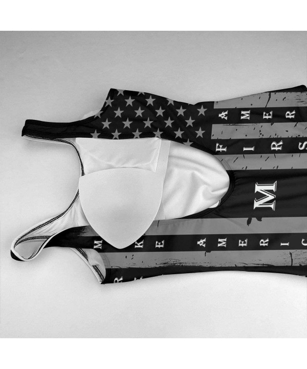 Women Trump MAGA USA Flag One Piece Bathing Suit Monokini Swimsuit Swimwear - Trump Maga Usa Flag - C918T3DLCNS $24.61-Racing