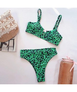 Women's Bikini Sets Two Pieces Bathing Top High Waisted Tummy Control Swimwear Beachwear Swimsuit - C0190TA6C3K $21.69-One-Pi...