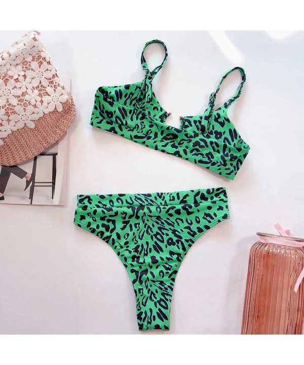 Women's Bikini Sets Two Pieces Bathing Top High Waisted Tummy Control Swimwear Beachwear Swimsuit - C0190TA6C3K $21.69-One-Pi...