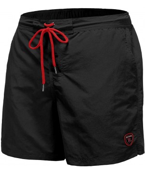 Men's Swim Trunks Quick Dry Beach Shorts with Pockets - Black - C018XOAY3QT $16.24-Board Shorts