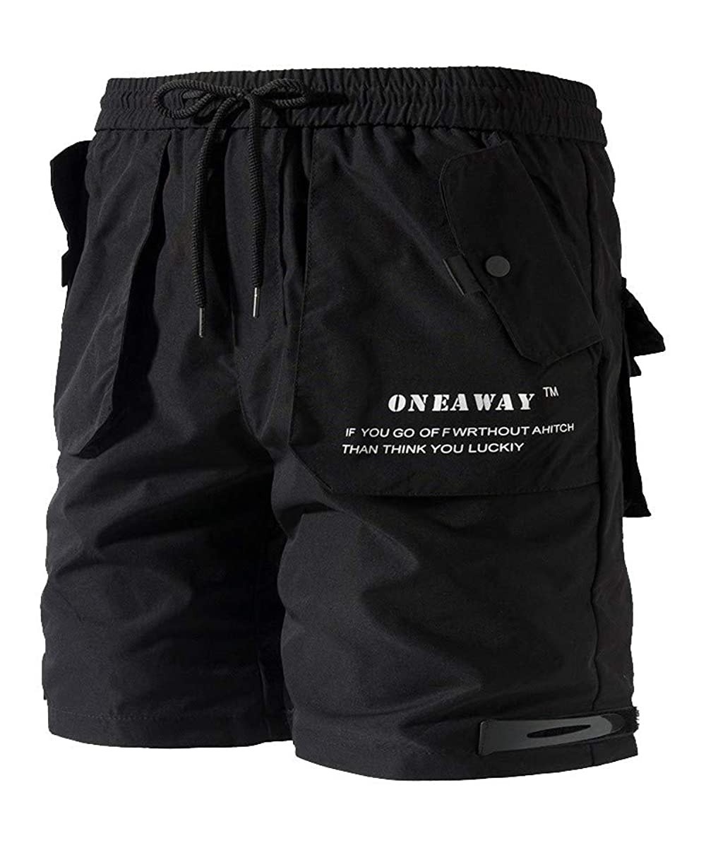 Men's Tooling Pants-Men's Summer Fashion Beach Pants and Shorts Comfortable Short - Black - CI18TT78TGH $18.28-Board Shorts