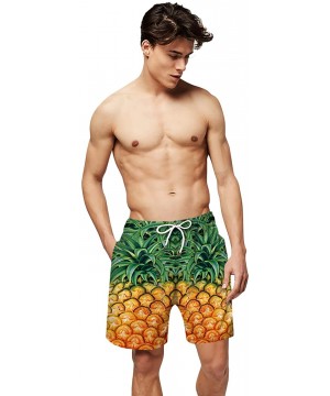 Men's Beachwear Water Shorts Quick Dry Print Swimming Trunks with Pockets - Color028 - C219533QXTW $21.71-Racing