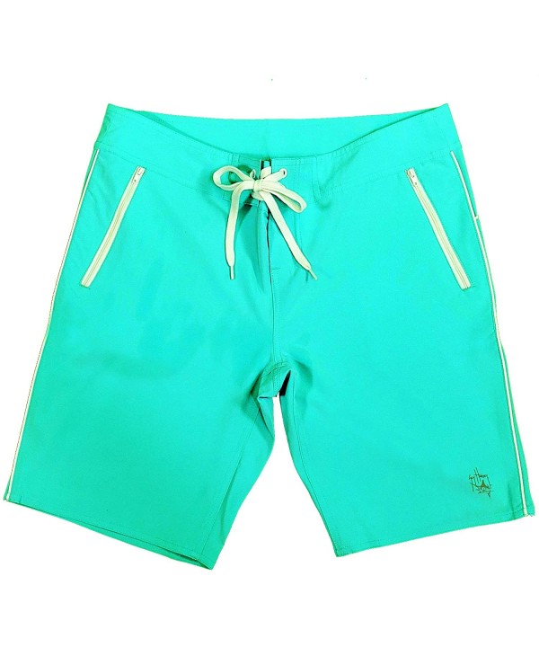 Ladies Long Board Shorts- 9 Inch Inseam - Mint - C111QBSOXAJ $30.57-Board Shorts