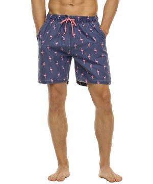 Men's Swim Trunks Retro Quick Dry Soft Washed Full Liner Casual Shorts - 335-blue - CY194YKTACQ $24.13-Trunks