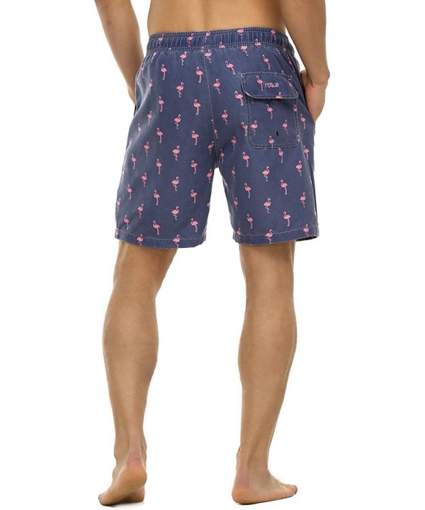 Men's Swim Trunks Retro Quick Dry Soft Washed Full Liner Casual Shorts - 335-blue - CY194YKTACQ $24.13-Trunks