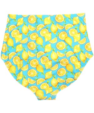 Women's Sun Protection High Waist Bottoms UPF 50+ (Multiple Colors) - Lemons - CK190RYAZAW $31.18-Tankinis