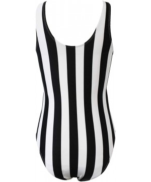 Women's High Waist Halter Cutout One Piece Swimsuit - Black Stripe - CJ196MCWCEU $23.17-One-Pieces