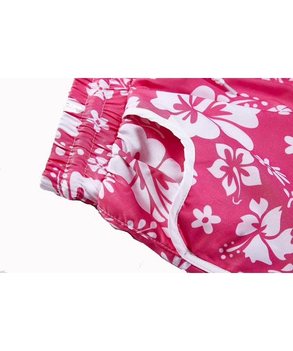 Women's Floral Boardshort - Pink - CB185K5W2R0 $15.12-Board Shorts