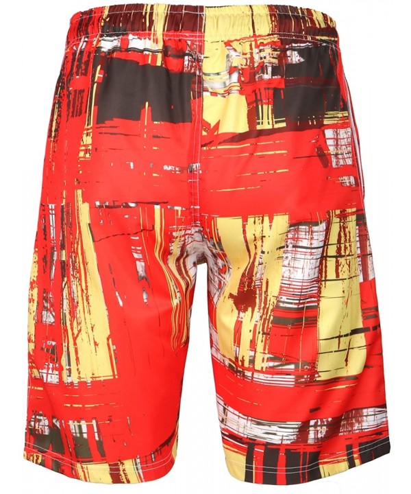 Mens Swim Trunks Summer Board Beach Shorts Bathing Suit Mesh Lining - Multi-08 - CO18R9ETN7K $24.23-Board Shorts