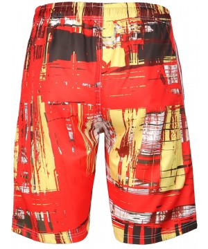 Mens Swim Trunks Summer Board Beach Shorts Bathing Suit Mesh Lining - Multi-08 - CO18R9ETN7K $24.23-Board Shorts