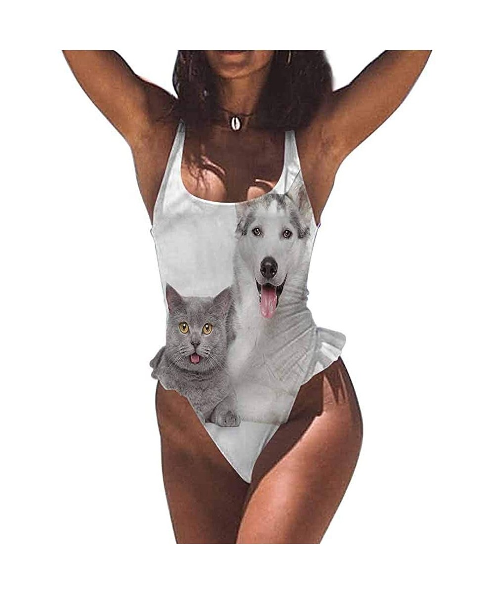 Bikini Sets Cat Lover- Pop Art Composition Make You Feel Comfortable/Confident - Multi 07-one-piece Swimsuit - CF19E7H9M0U $3...