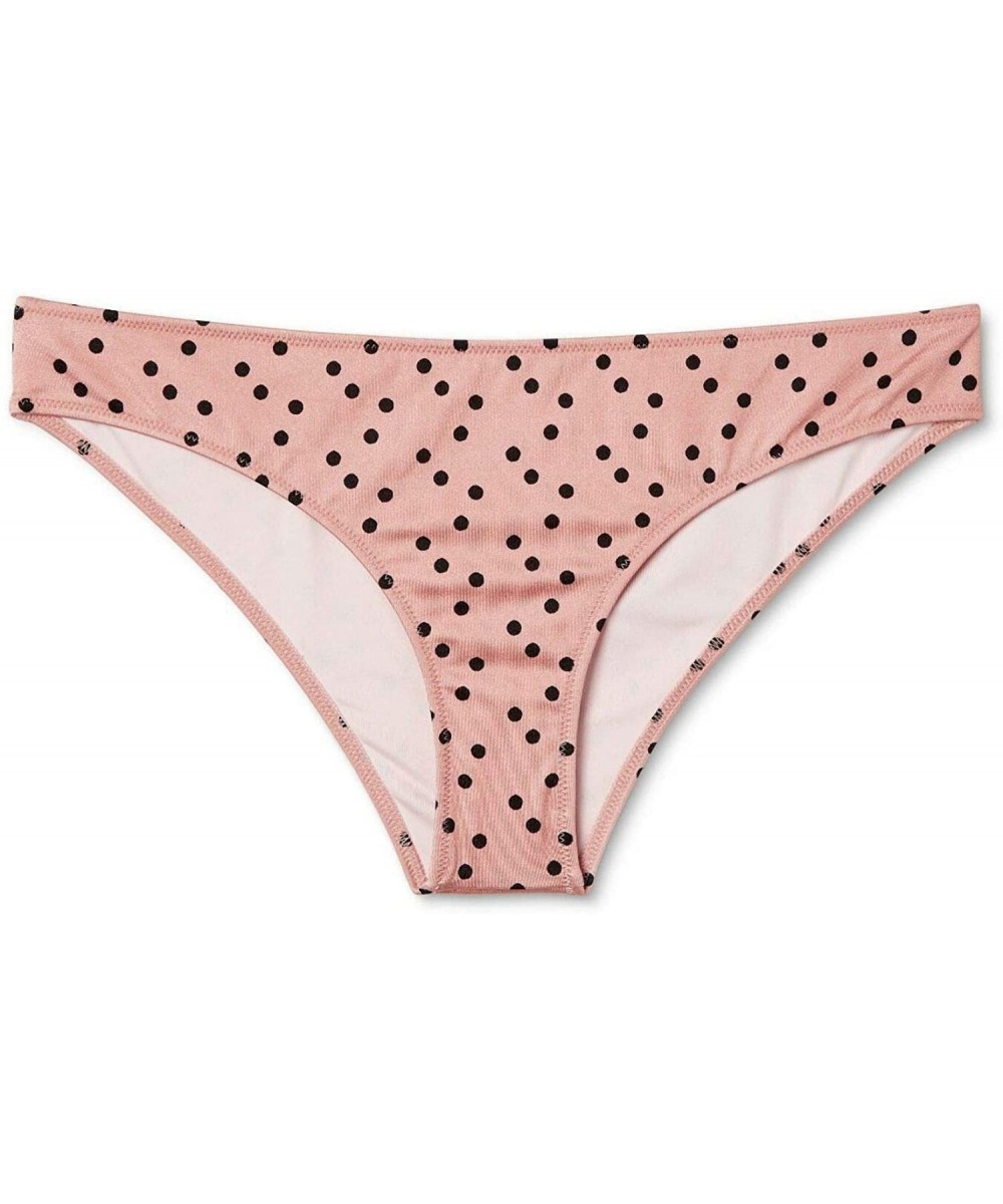 Women's Sun Coast Polka Dot Cheeky Bikini Bottom - Tan Polka Dot - CX193USLGZ4 $13.78-Bottoms