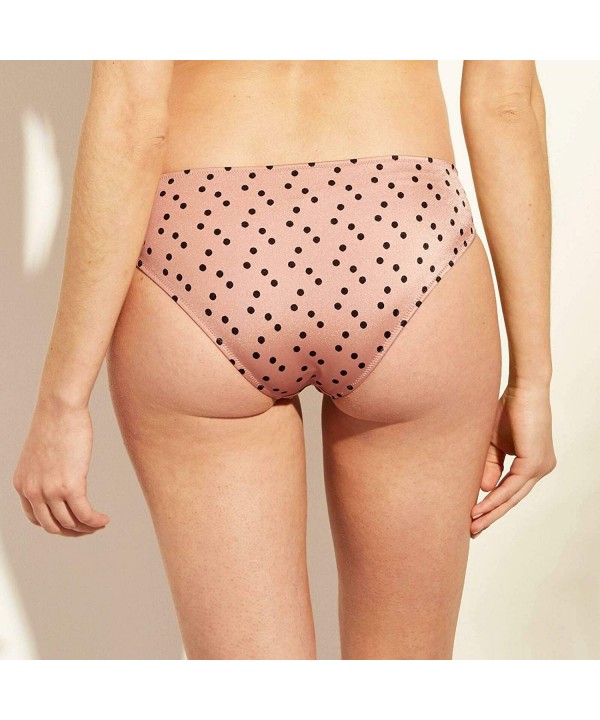 Women's Sun Coast Polka Dot Cheeky Bikini Bottom - Tan Polka Dot - CX193USLGZ4 $13.78-Bottoms