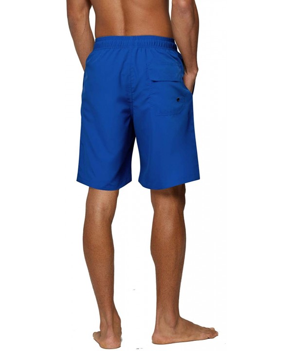 Men's 2 Pack Swim Trunks Quick Dry Beach Boardshorts Classic Length - Black- Blue(pack of 2) - CF199X0C9S0 $28.03-Racing