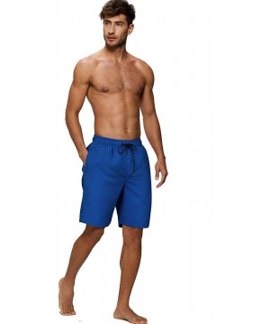 Men's 2 Pack Swim Trunks Quick Dry Beach Boardshorts Classic Length - Black- Blue(pack of 2) - CF199X0C9S0 $28.03-Racing