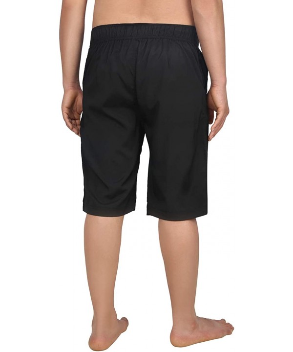 Hybrid Board Shorts - Men's Swimsuit- Trunks for The Beach- Swimming- Pool - Black - C518S0LZTC6 $11.60-Board Shorts