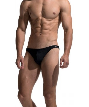 Men's Low Rise Swimming Brief Bikini Sunbathing Swimsuit - Black - CB18EOXILY2 $15.47-Briefs