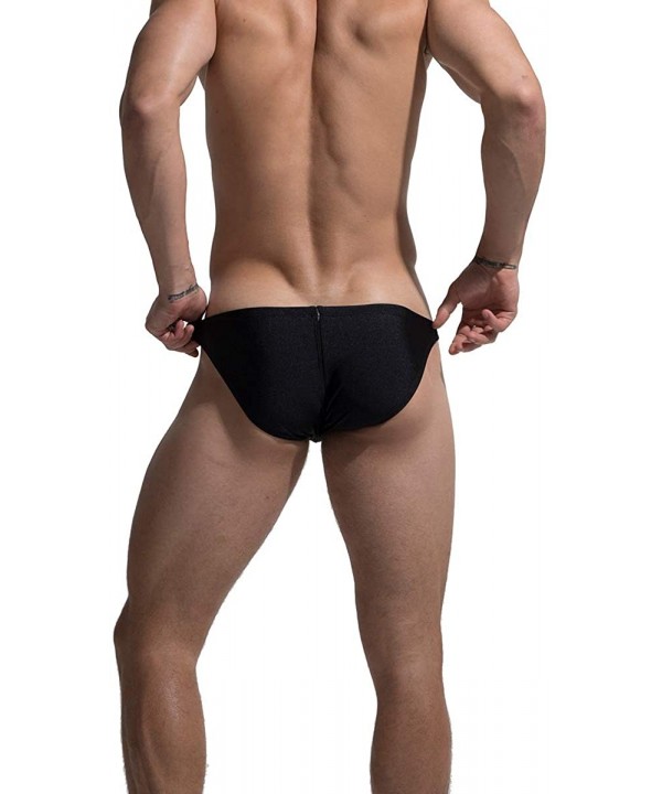 Men's Low Rise Swimming Brief Bikini Sunbathing Swimsuit - Black - CB18EOXILY2 $15.47-Briefs