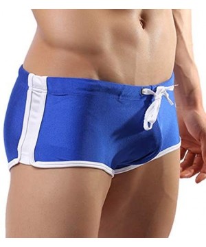 Men Swim Briefs Swim Trunks Quick Dry Square Leg Boxer Brief Swimwear Shorts Nylon Swimming Trunks Surf Board for Men - Blue ...