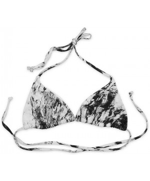 Tie Back Minimal Triangle Top - Black Marble - CO18LDU2C40 $25.02-Tops