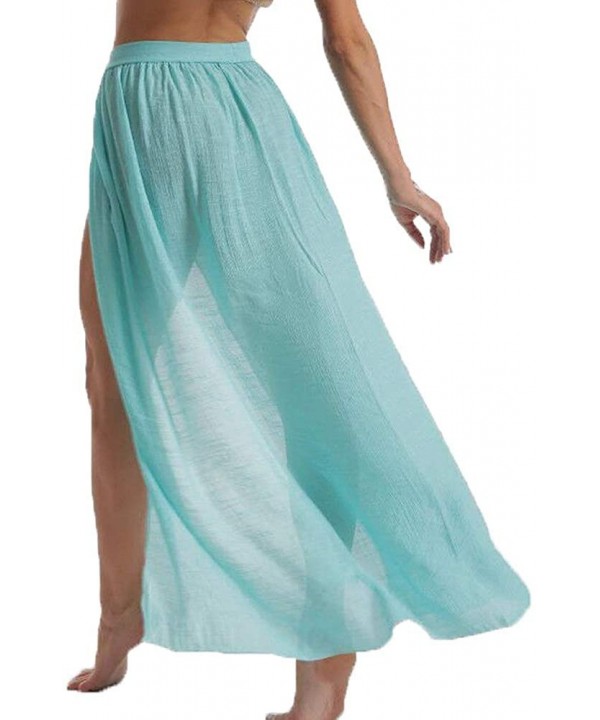 Women's Swimsuit Cover Up Sarong Bikini Swimwear Beach Cover-ups Wrap Skirt - Sky Blue - CZ193H8KYU5 $11.02-Cover-Ups