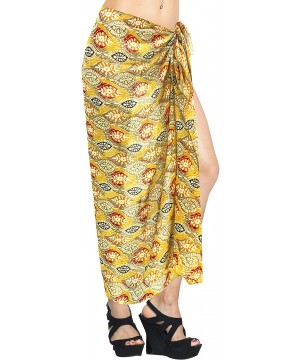 Women's Hawaii Sarongs for Women Plus Size Beach Wrap Skirt Full Long D - Multicolor_f32 - CA184T7C6UA $12.70-Cover-Ups