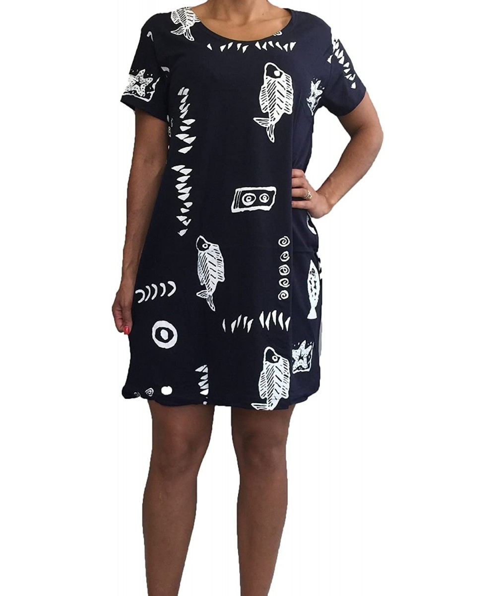 Womens Dress- Beach Cover Up - Navy-11 - CP18CQQ2AOX $9.56-Cover-Ups