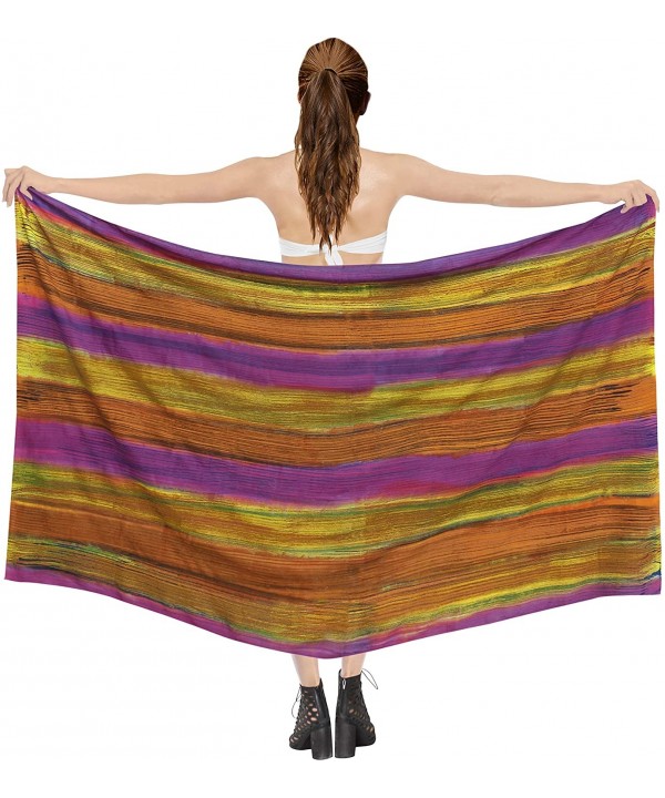 Women's Hawaii Sarongs for Women Plus Size Beach Wrap Hand Tie Dye - Pumpkin Orange_b255 - CR18064CGX7 $15.30-Cover-Ups