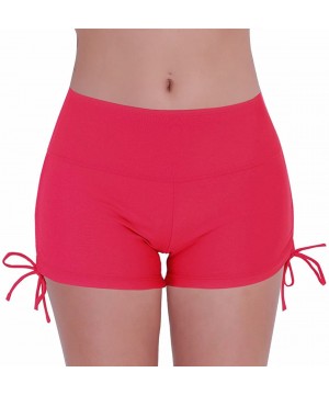 Women's Swim Brief Beach Boy Shorts Swimwear with Adjustable Ties - Red - C317YZNY24G $14.07-Tankinis