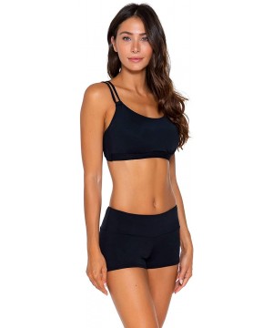 Women's Seascape Swim Short Bikini Bottom Swimsuit - Black - CW18A56RGDW $41.92-Tankinis