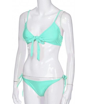 Women's Push Up Padded Bra Bandage Bikini Set Swimsuit Bathing Suit - Green - CC189L5LGC4 $8.94-Sets